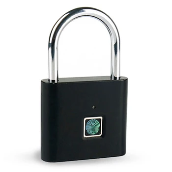 

Fingerprint Lock Smart Keyless Padlock Zinc Alloy For Door Box Bag USB Charging
