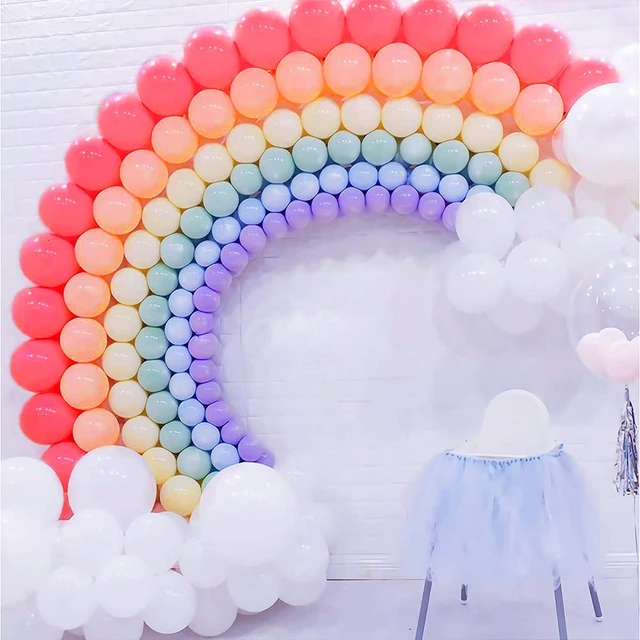 252 pz/set Kit arco palloncini arcobaleno 7 colori palloncini in lattice  Globos decorazioni per feste di matrimonio forniture per Baby Shower -  AliExpress