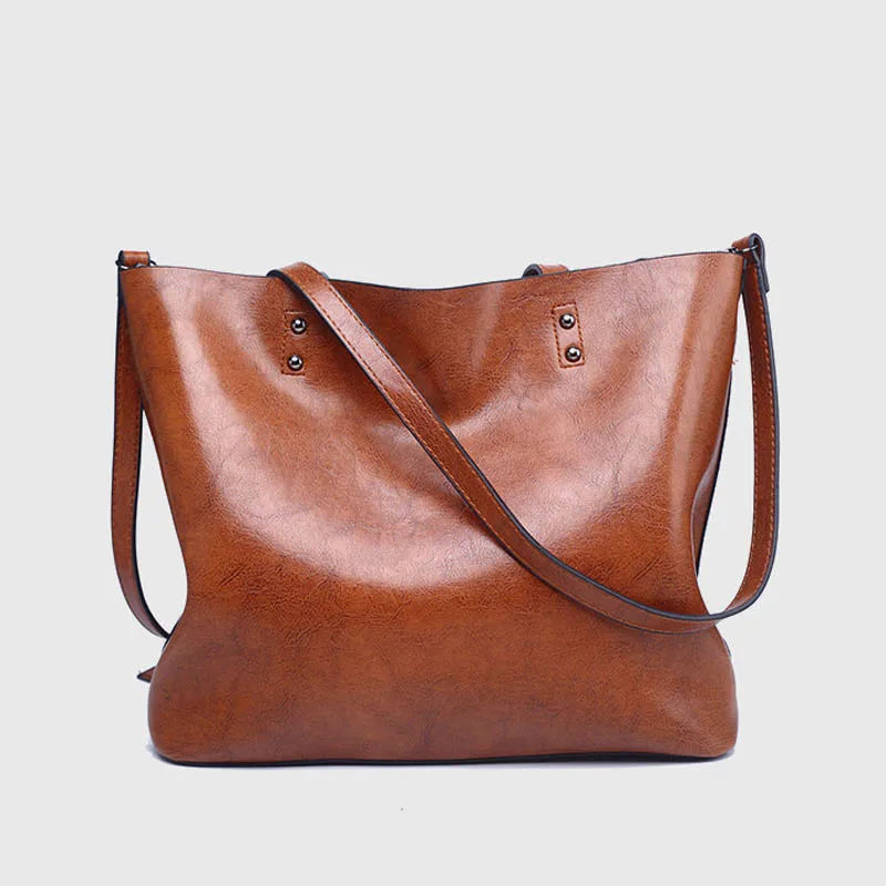 BROWN BAG Bolsa feminina, сумка через плечо, роскошная, женская,, сумки, дизайнерские, летние, клатч, мешок, Ретро стиль, сумка-мессенджер, большая, коричневая, кожаная сумка - Цвет: BROWN BAG