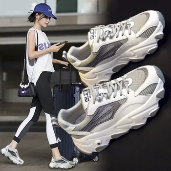 

New daddy's shoes for women 2020 Korean version versatile platform sneakers for students' shoes for women ins super hot shoes