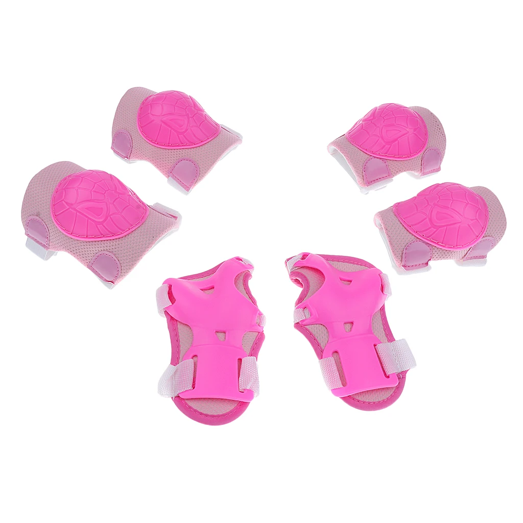 6 шт., Детские Регулируемые Наколенники для мальчиков и девочек, для катания на роликах, скейтборде, велоспорту, коленях на запястье