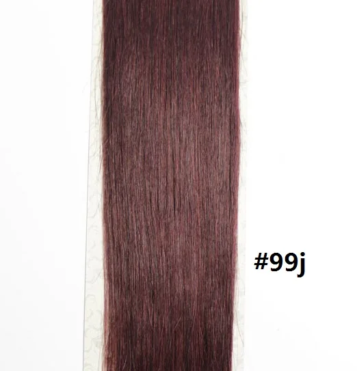 # 99J Chocola, 16 дюймов-18 дюймов, 60 г, бразильские волосы remy для машинного изготовления, Волшебная обмотка, конский хвост, человеческие волосы для наращивания, конский хвост, Stragiht - Цвет: # 99J