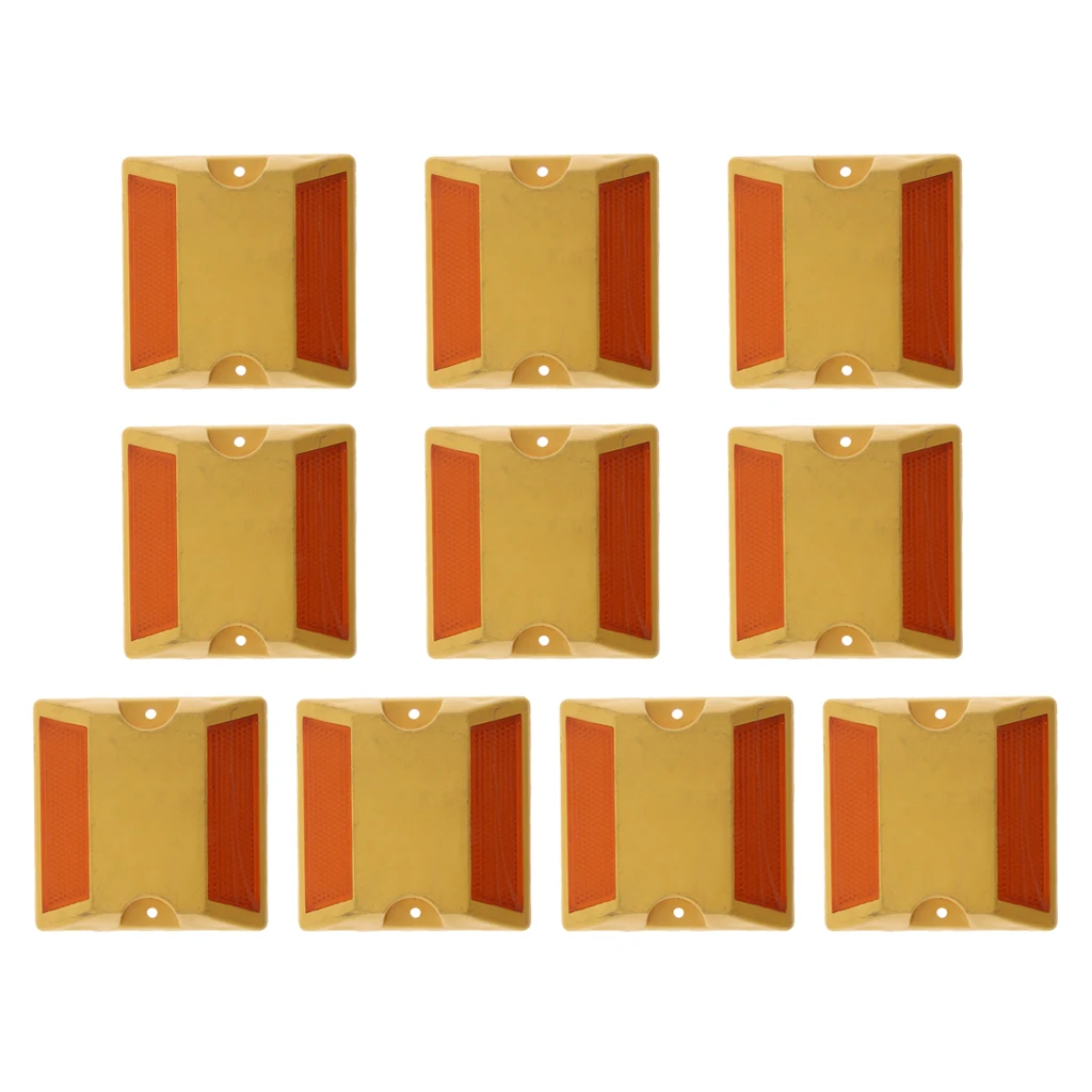 10 Pcs Driveway Reflector - Reflective Road Stud - Road Pavement Markers, Long-Lasting