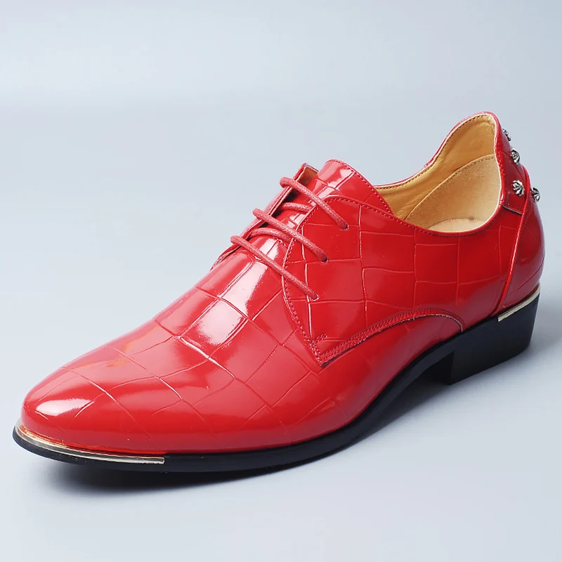 

Pointed Toe Elegant Men's Formal Dress Single Loafers Party Business Office lace up Shoes Leather Loafers Men Shoes