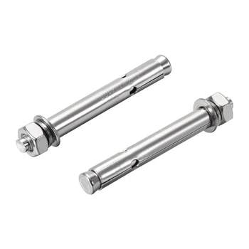 

uxcell 1/2/4pcs Expansion Bolt M6x50/M6x60/M6x80/M8x60/M8x80/M10x100mm 304 Stainless Steel External Hex Sleeve Anchor
