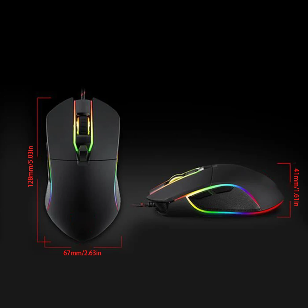 USB кабель игровая мышь RGB мышь с подсветкой 6 кнопок игровая мышь 20 миллионов Lifespans DPI3500 мышь для ноутбука
