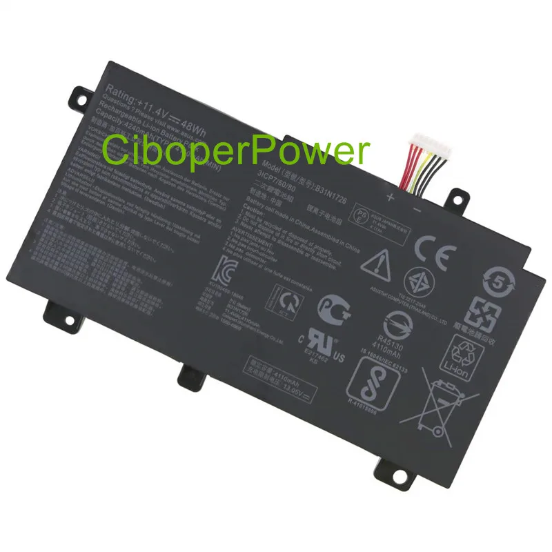 Оригинальное качество B31N1726 Батарея для FX504 FX504GD FX505 FX505GE FX80 FX80GE B31BN91