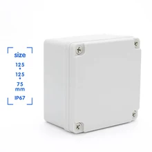 125*125*75 мм IP65 открытый Пластик Водонепроницаемый герметичный, прочный Чехол Контейнер для хранения распределительная коробка из АБС-пластика