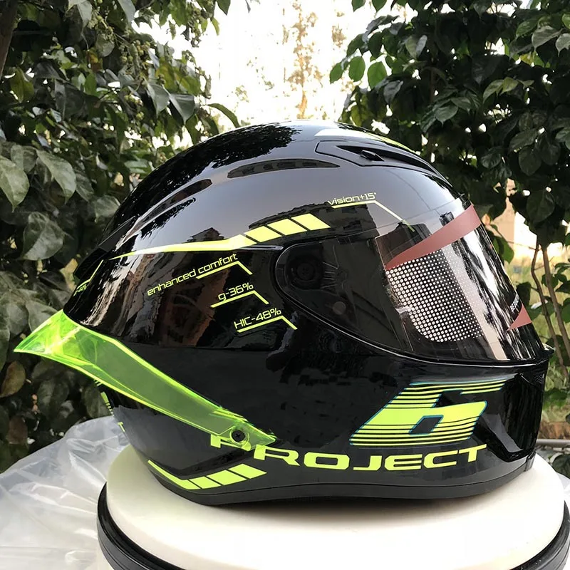 Casco de motocicleta marca DGL casco оригинальные флуоресцентные линзы carreras casco de cara completa hombres motoci