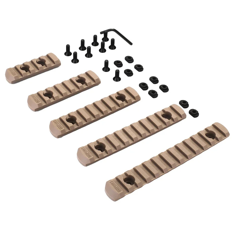 

5 pcs/set Tactical Polymer Picatinny Rail M-LOK For MOE Hand guard Laser Scope Hand Guard Hunting Accessories