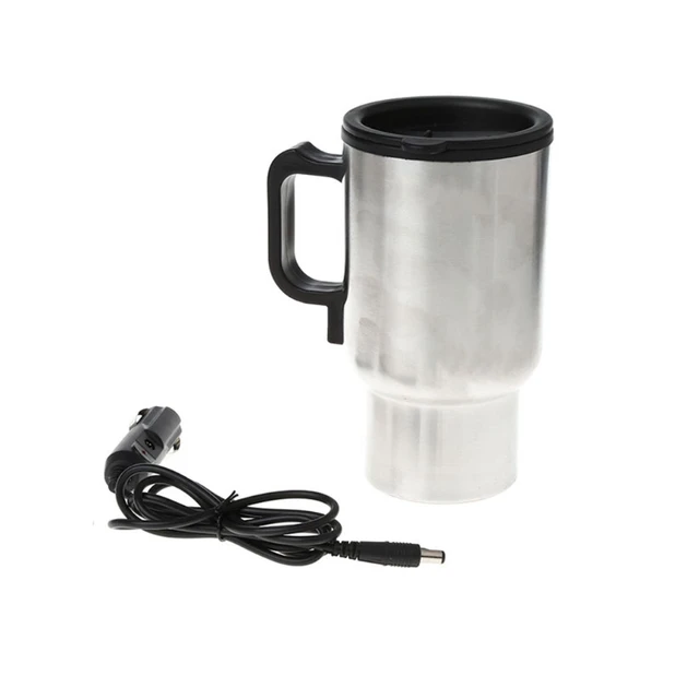 Mug chauffant 12v Thermos Chauffant 12v Mug Electrique Voiture à  Température Réglable Tasse Chauffante Voyage Avec Affichage LED 