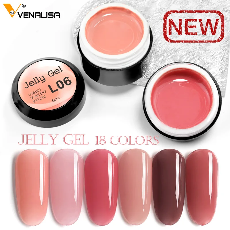 

Venalisa Opal UV Gel 5ml Camouflage Natural color Jelly Acrylic French Nails Art Gel Polish Crystal Nails UV Jelly Gel Varnishes