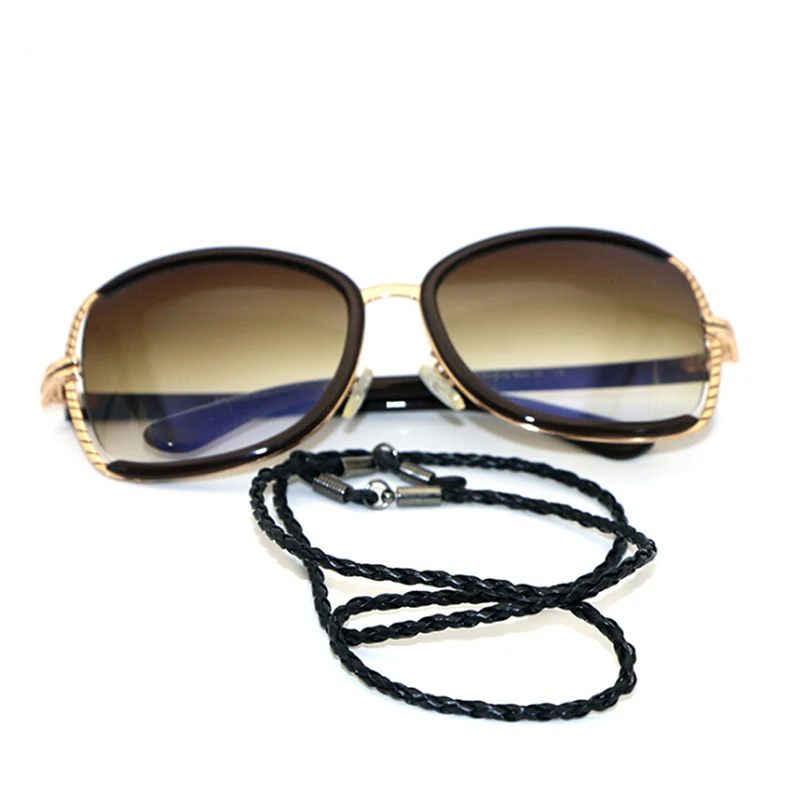 5Pcs Leather Eyeglass Cord Adjustable End Glasses Holder Colorful Leather Glasses Neck Strap String Rope Band