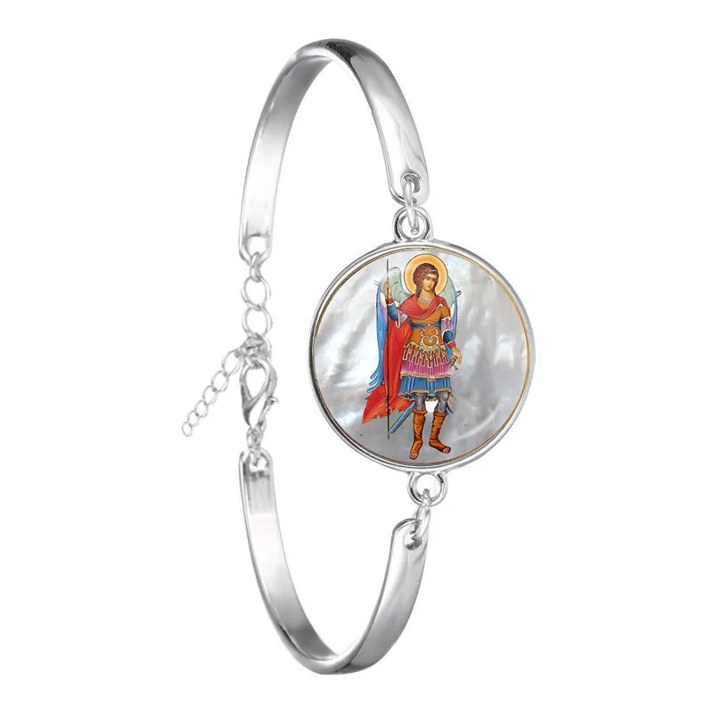 Модный браслет Archangel St. Майкл защитит меня, священный щит, защита, шарм, русский Orhodox, браслет, ювелирные изделия для Святого подарка - Окраска металла: 10