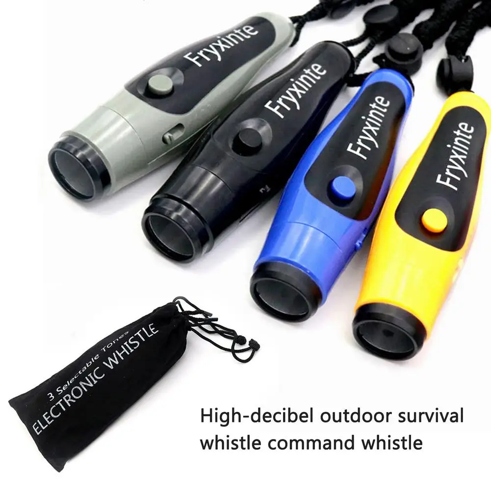 Electronic Whistle 3 Tone High Volume Electric Whistle with Lanyard for Outdoor Survival Football Basketball Game