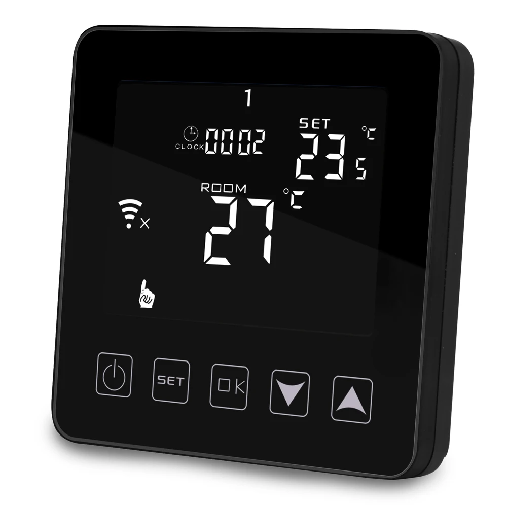 HY08WE-2 черный App Wi-Fi терморегулятор для инфракрасный обогреватель Электрический