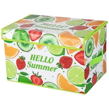 

1Pc Waterproof Box Filmed Nonwoven Waterproof High Capacity Storage Large Storage Container Box Storage Box Container