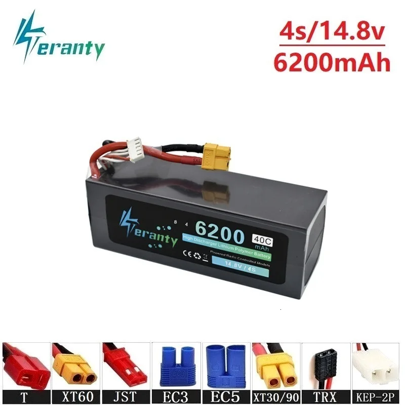 4S от столкновений 14,8 v 6200mAh Lipo батарея для RC дронов запасная часть 40C 14,8 v литиевая батарея для RC вертолета автомобилей лодки