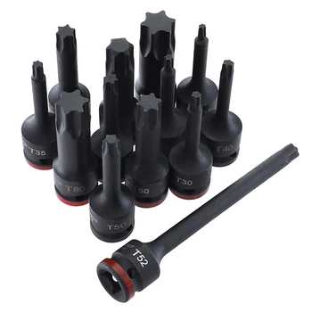 

1PC Socket Adapter 1/2" Square Drive T25-T90 Torx Socket Set for Pneumatic Electric Wrenches Impact Socket Bit Tool
