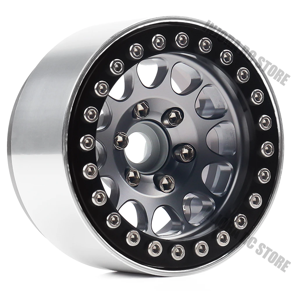For 1:10 RC AXIAL Crawler SCX10 D90 TRX-4 1.9/'/' Beadlock Wheel Rims 1//4PCS