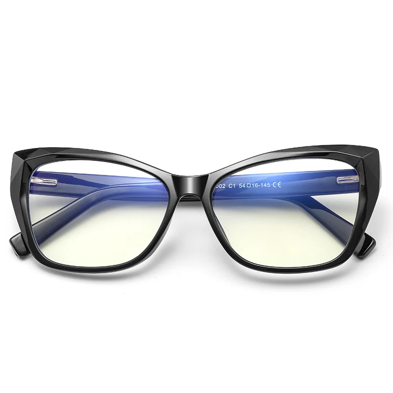 cute blue light glasses JULI Quality TR90 Women's Glasses Frame Cat Eye Transparent Computer Blue Light Glasses With Spring Female Grade No Diopter 6012 blue ray glasses