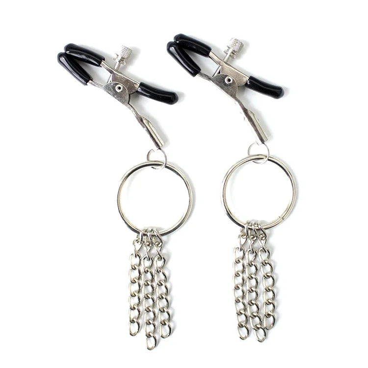 AliExpress Ebay, Amazon Сексуальная помощь для взрослых игрушка железная цепь зажим для сосков груди устройства для мастурбации