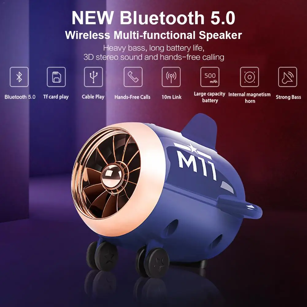 M11 Small Fighter Mini Bluetooth Speaker Portable FM Radio Cars Office USB Aircraft Design Wireless Bass Stereo Audio | Дом и сад