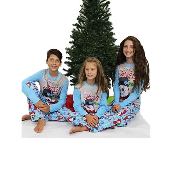 

2pcs Family Matching Outfits Christmas Pajamas Set Sleepwear Warm Adult Kids Girl Boy Casual Nightwear Mother Daughter Dropship