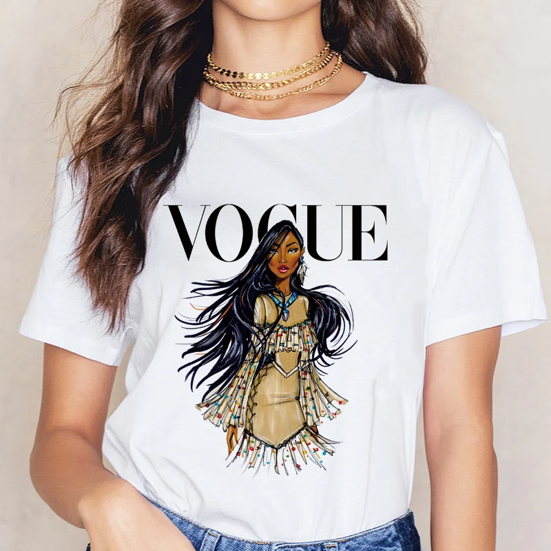 Женские футболки принцессы Vogue летняя футболка Femme забавная Футболка Harajuku