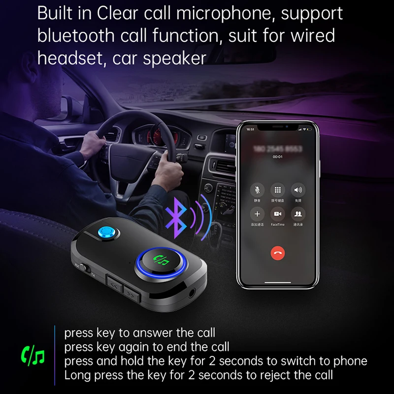 Wireless Bluetooth 5 0 Audio Adapter Stereo Audio Receiver Transmitter 3 5mm AUX Jack RCA USB Dongle For Car TV PC Headphone