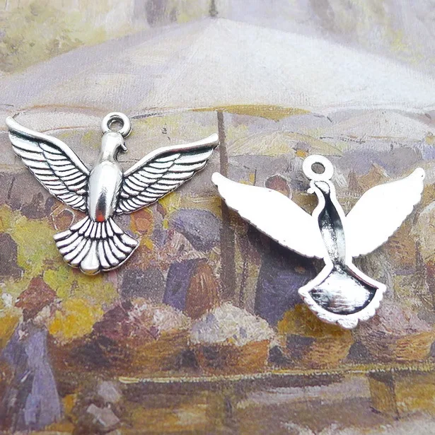 Bulk Charms For Jewelry Making 4 Pieces 36x29mm Antique Silver Color Eagle  Charms - AliExpress