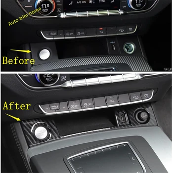 

Lapetus Front Console Cigarette Lighter USB Cover Trim Fit For Audi Q5 2017 - 2020 Auto Accessories ABS / Matt / Carbon Fiber
