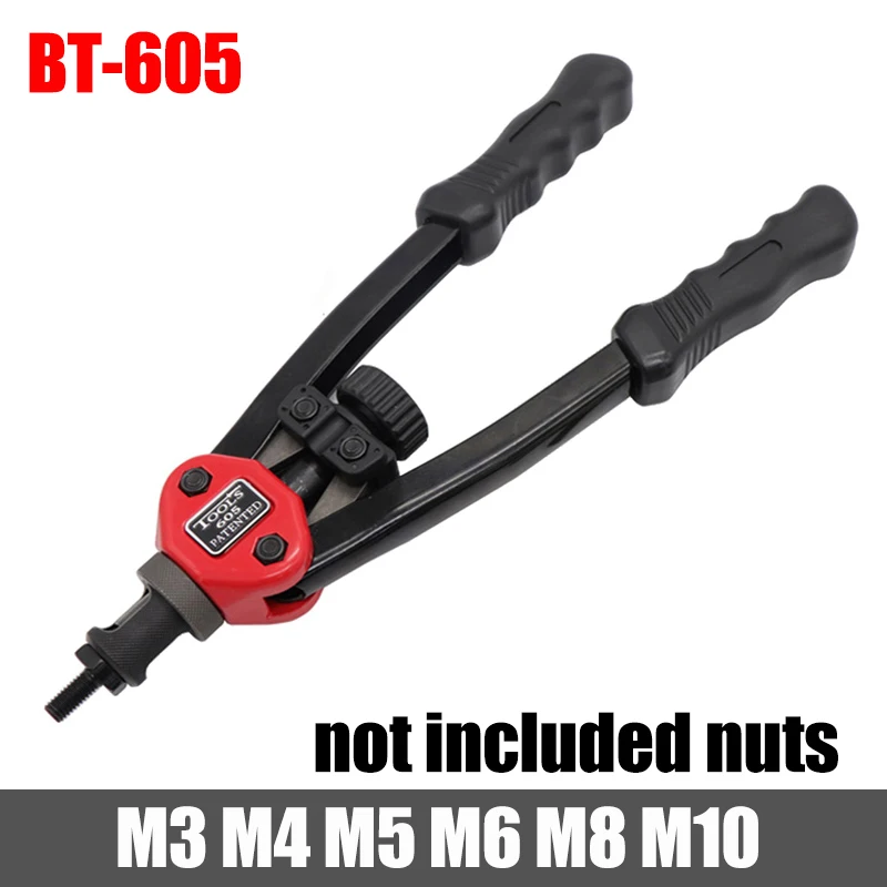 HIFESON Rivet Nut Tool Insert Manual Riveter Threaded Nut Riveting Rivnut Tools For M3 M4 M5 M6 M8 M10 M12 Nuts