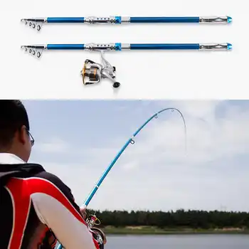 

Fishing Rod Reel Combos Carbon Fiber Telescopic Sea Saltwater Freshwater Kit FK88