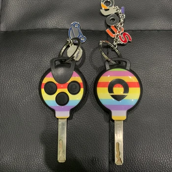 

Car Key Shell Sticker Remote Control Key Modification Accessories For Smart 451 fortwo forfour Car Styling