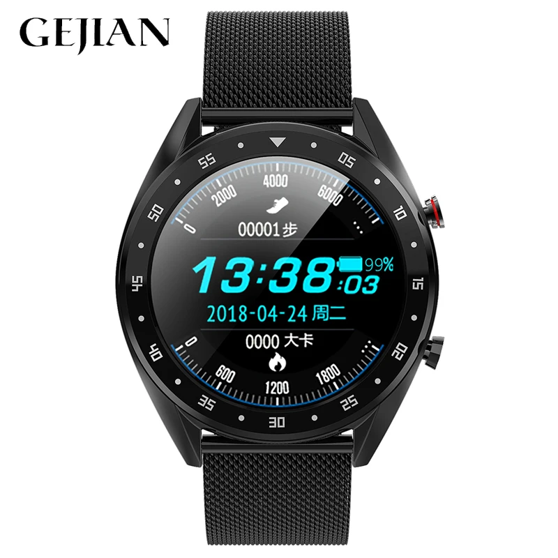 

GEJIAN Bluetooth Smart Watch Men's Cardiogram + PPG HRV Blood Pressure Monitor IP68 Waterproof Sports Watch Support Android IOS
