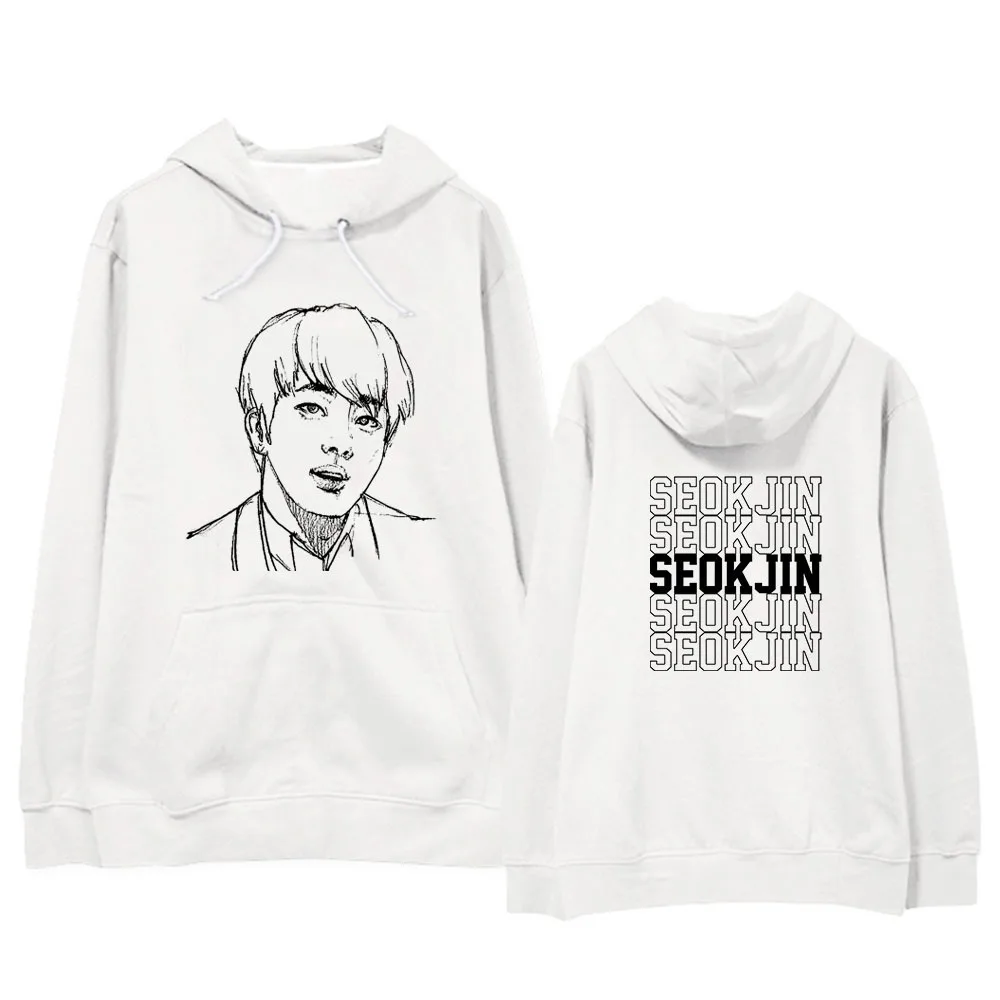 Kpop Bangtan мужская толстовка с капюшоном для мальчиков Женская хлопковая Корейская версия ручная роспись весна осень зима пальто Одежда harajuku