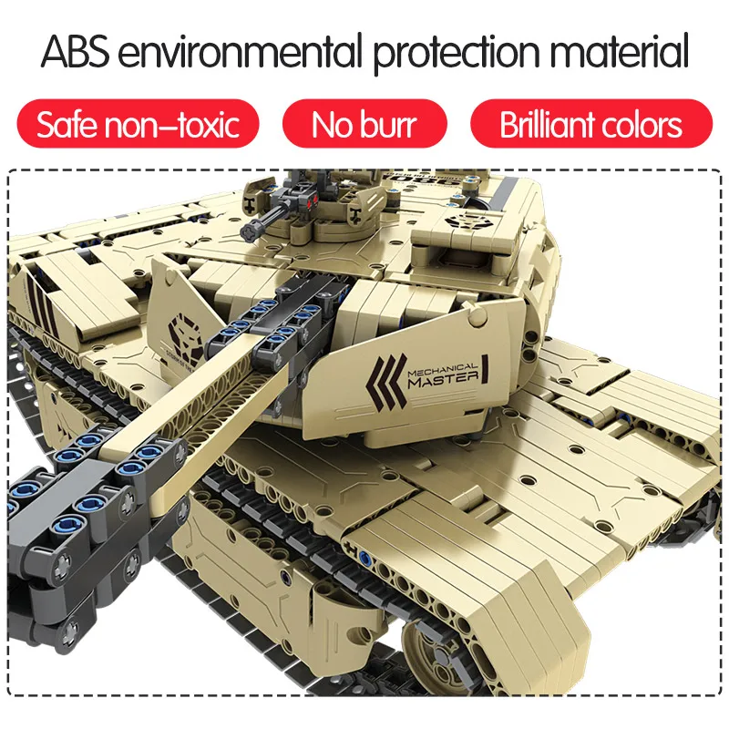 1276 шт. Детский конструктор Technic RC серии M1A2 2 4G|Блочные конструкторы| |