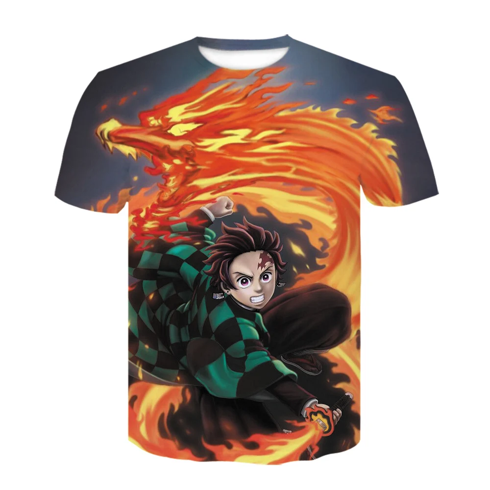 Fashion T Shirt Men / Women Anime Demon Slayer: Kimetsu No Yaiba 3D Printed Shirts Harajuku Style Streetwear Tops | Мужская одежда