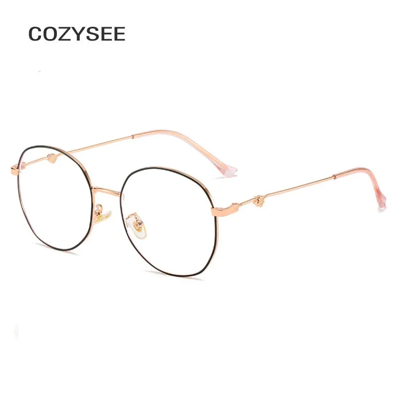 Анти-синий светильник, блокирующие металлические очки, модные женские и мужские компьютерные очки, ретро сплав, игровые очки UV400