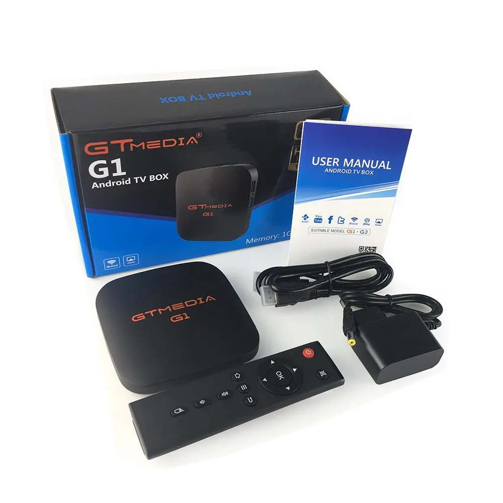Медиаплеер GTmedia G1 tv Box 1 ГБ ОЗУ 8 Гб ПЗУ S905W Android 7,1 пульт дистанционного управления 4K 2K HD 2,4G встроенный Wifi телеприставка для IP tv