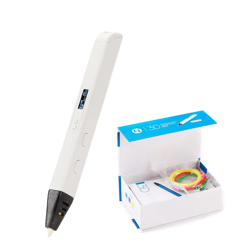 White LIHUACHEN RP800A, профессиональная 3d Ручка для печати, сделай сам, 3D Ручка для рисования, для рисования, рукоделия и образования, без светодиодов - Цвет: White