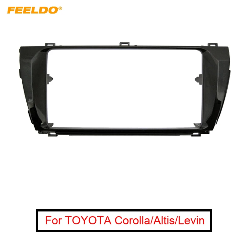 

FEELDO 2DIN Car Stereo Fascia Frame Adapter for TOYOTA Corolla/Altis/Levin (LHD) Audio Dash Plate Panel Frame Trim