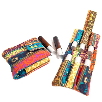 

6PCS/Pack 10ml Rolling Bottle Essential Oil Bag Storage Box Canvas Case Essential Oil Storage Bag