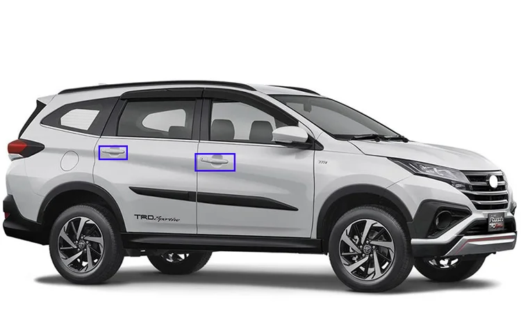Для Toyota RUSH(F800/F850) крышка ручки двери из углеродного волокна с умным отверстием для ключа крышка защелки Отделка Литья