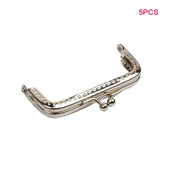 

5pcs Craft Making Plating Sewing Lock Metal Handle Kiss Clasp Accessories Cluth DIY Handbag Durable Bags Purse Frame For Wallet