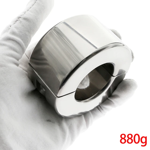 Stainless Metal Testicle Ball Scrotum Stretcher Ball Weight Chastity for  Men gay