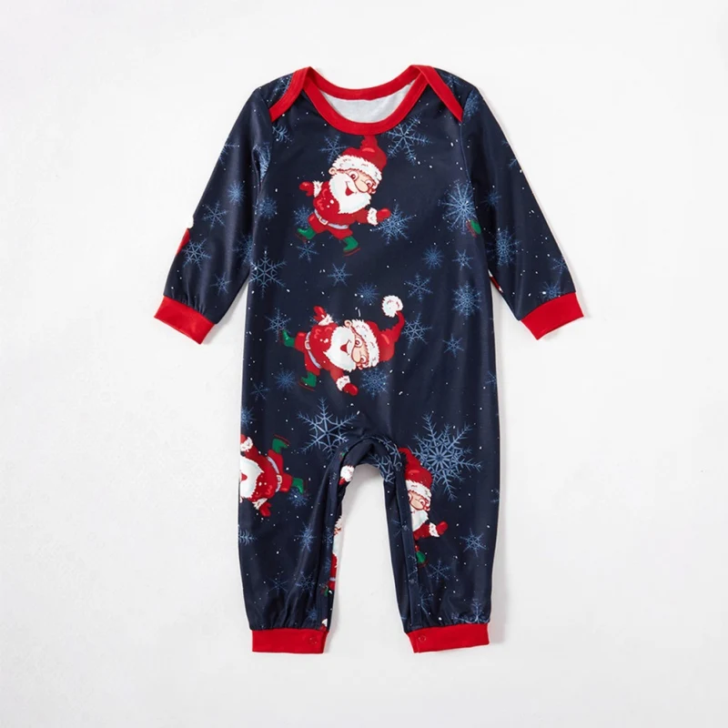 Baby Рождественский пижамный комплект, одежда для детей Рождественский семейный костюм для родителей и детей Домашняя хлопковая мягкая пижама из 2 предметов с принтом - Цвет: Baby
