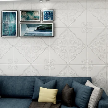 

Self-adhesive 3D Wall Stickers Decorative Bedroom Bedside Living Toom TV Background Wall Paper Waterproof Soft Bag Wallpaper