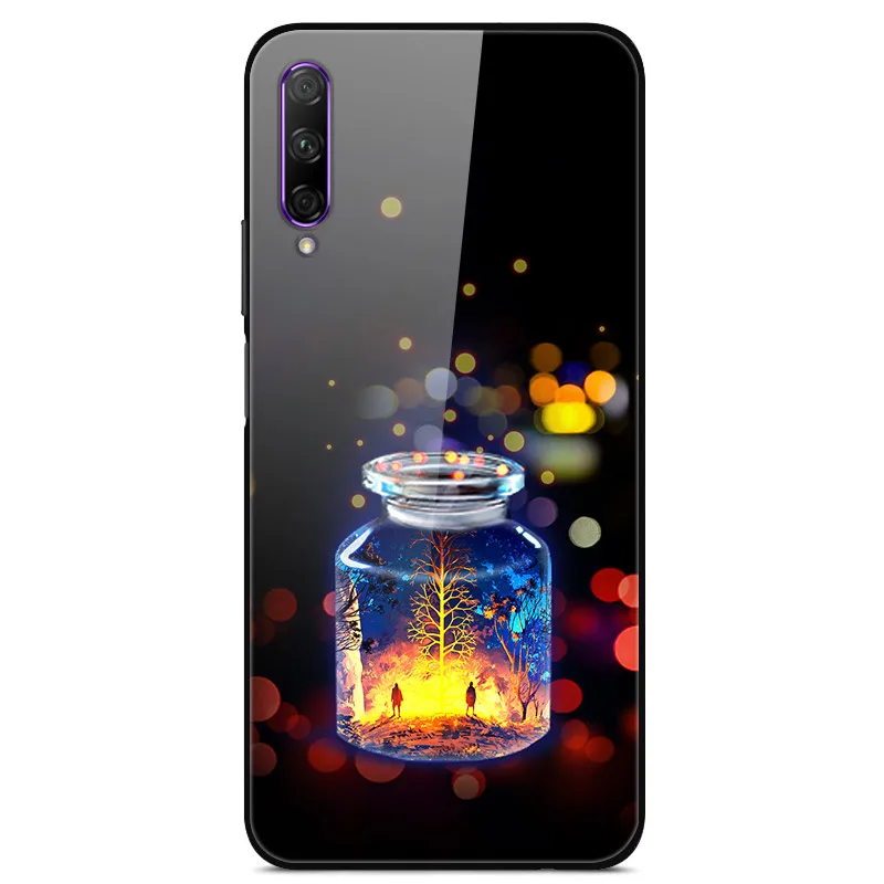 6,5" для huawei P Smart Pro Чехол из закаленного стекла с принтом задняя крышка Жесткий чехол для huawei P Smart Pro чехол для телефона PSmart Pro Бампер - Цвет: 16